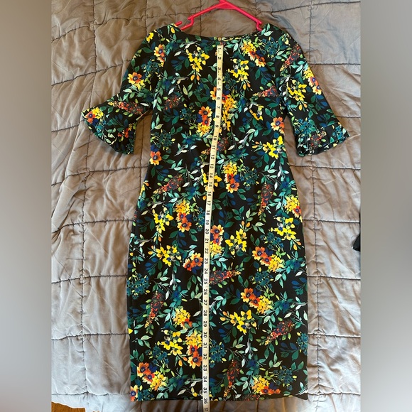 Calvin Klein floral print midi dress size 6 - Picture 4 of 10